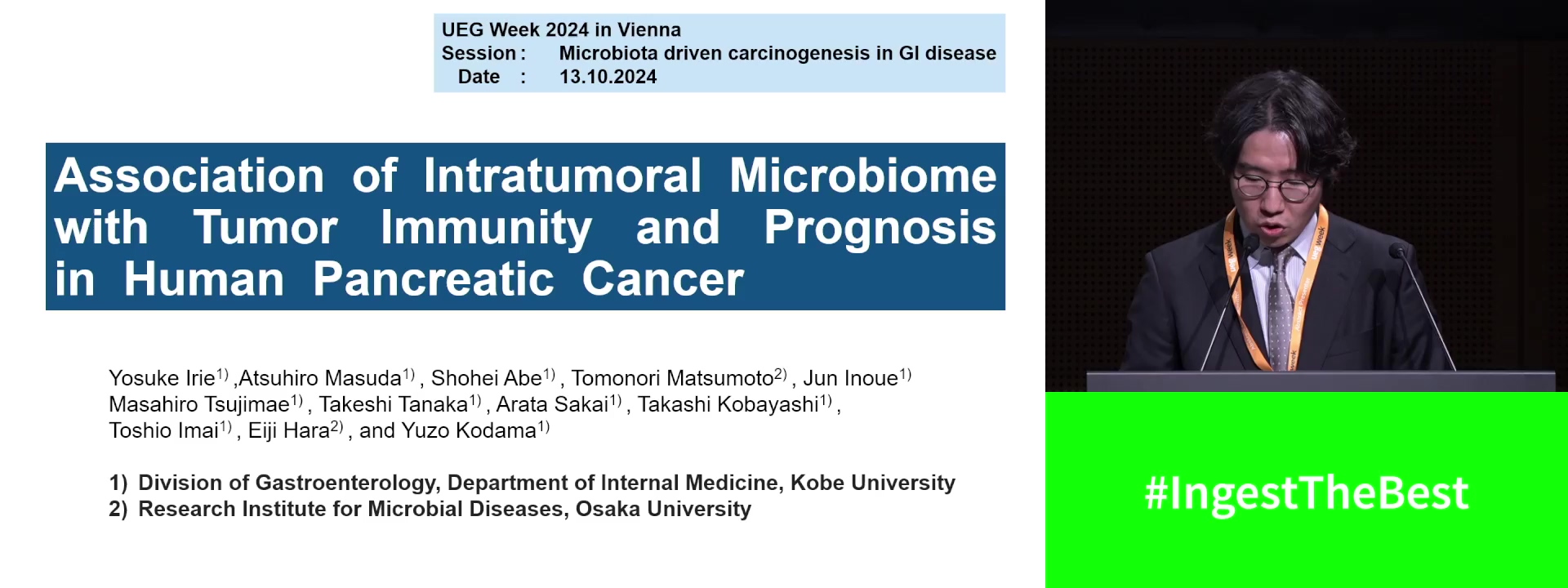 ASSOCIATION OF INTRATUMORAL MICROBIOME WITH TUMOR IMMUNITY AND PROGNOSIS IN HUMAN PANCREATIC CANCER