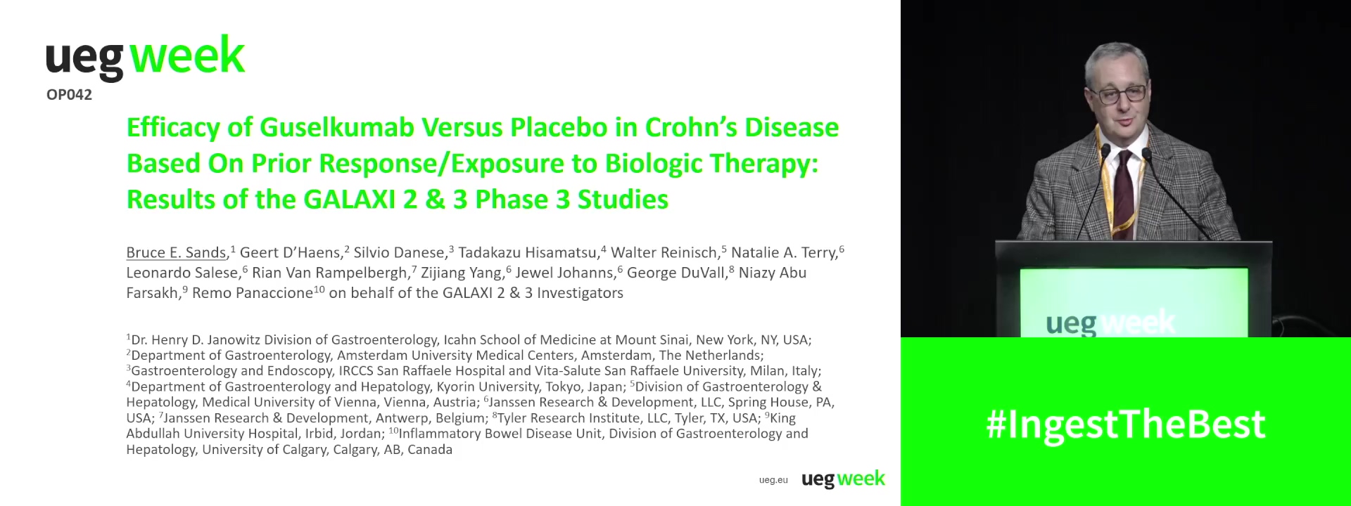 EFFICACY OF GUSELKUMAB VERSUS PLACEBO IN CROHN’S DISEASE BASED ON PRIOR RESPONSE/EXPOSURE TO BIOLOGIC THERAPY: RESULTS OF THE GALAXI 2 &AMP; 3 PHASE 3 STUDIES
