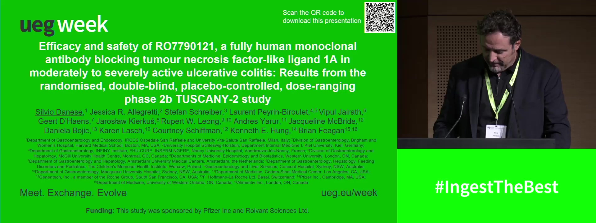 EFFICACY AND SAFETY OF RO7790121, A FULLY HUMAN MONOCLONAL ANTIBODY BLOCKING TUMOUR NECROSIS FACTOR-LIKE LIGAND 1A IN MODERATELY TO SEVERELY ACTIVE ULCERATIVE COLITIS: RESULTS FROM THE RANDOMISED, DOUBLE-BLIND, PLACEBO-CONTROLLED, DOSE-RANGING PHASE 2B TU