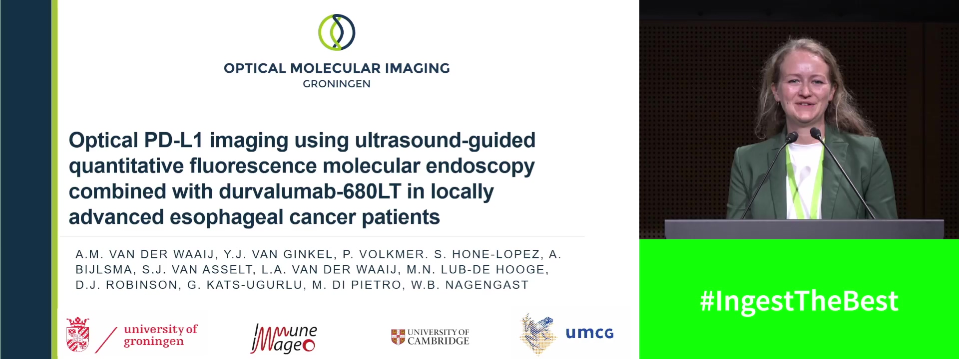 OPTICAL PD-L1 IMAGING USING ULTRASOUND-GUIDED QUANTITATIVE FLUORESCENCE MOLECULAR ENDOSCOPY COMBINED WITH DURVALUMAB-680LT IN LOCALLY ADVANCED ESOPHAGEAL CANCER PATIENTS