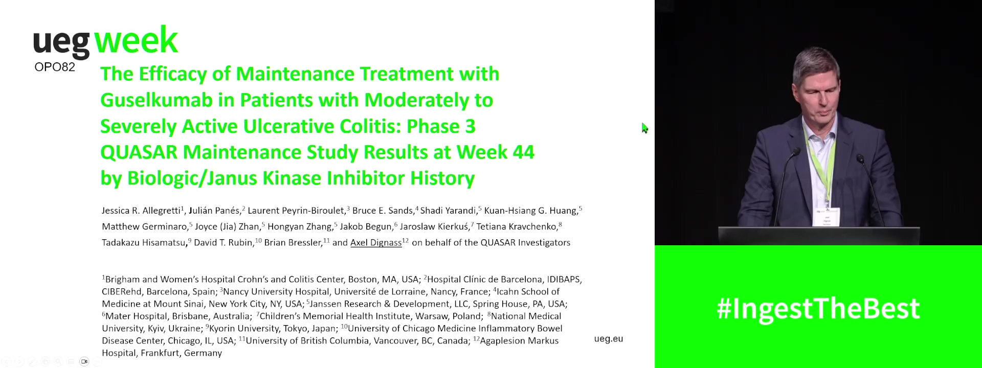 THE EFFICACY OF MAINTENANCE TREATMENT WITH GUSELKUMAB IN PATIENTS WITH MODERATELY TO SEVERELY ACTIVE ULCERATIVE COLITIS: PHASE 3 QUASAR MAINTENANCE STUDY RESULTS AT WEEK 44 BY BIOLOGIC/JANUS KINASE INHIBITOR HISTORY
