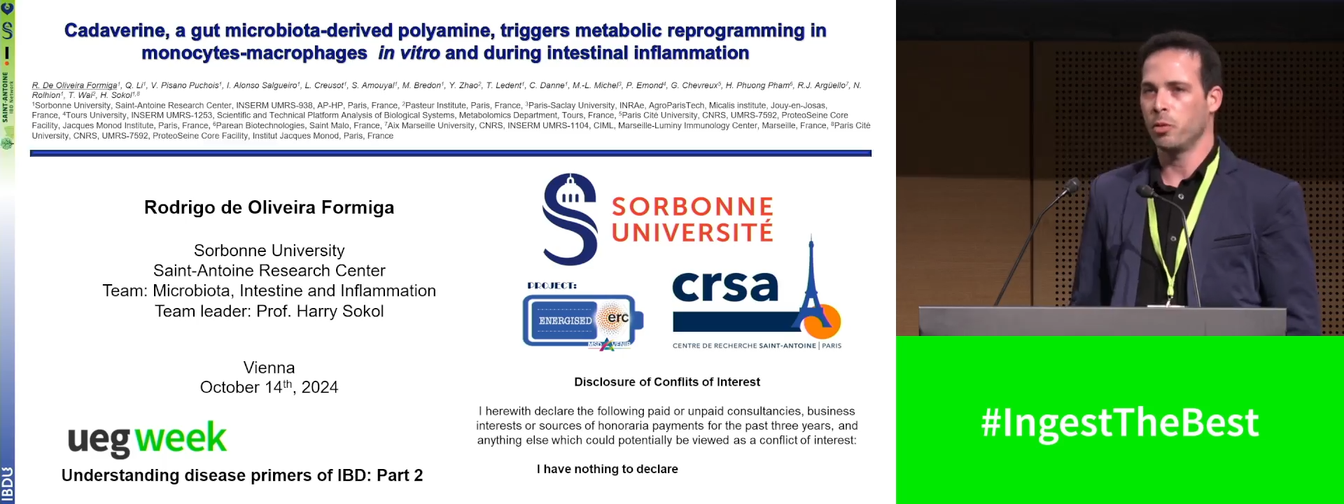 CADAVERINE, A GUT MICROBIOTA-DERIVED POLYAMINE, TRIGGERS METABOLIC REPROGRAMMING TOWARDS OXPHOS IN MONOCYTES/MACROPHAGES IN VITRO AND DURING INTESTINAL INFLAMMATION