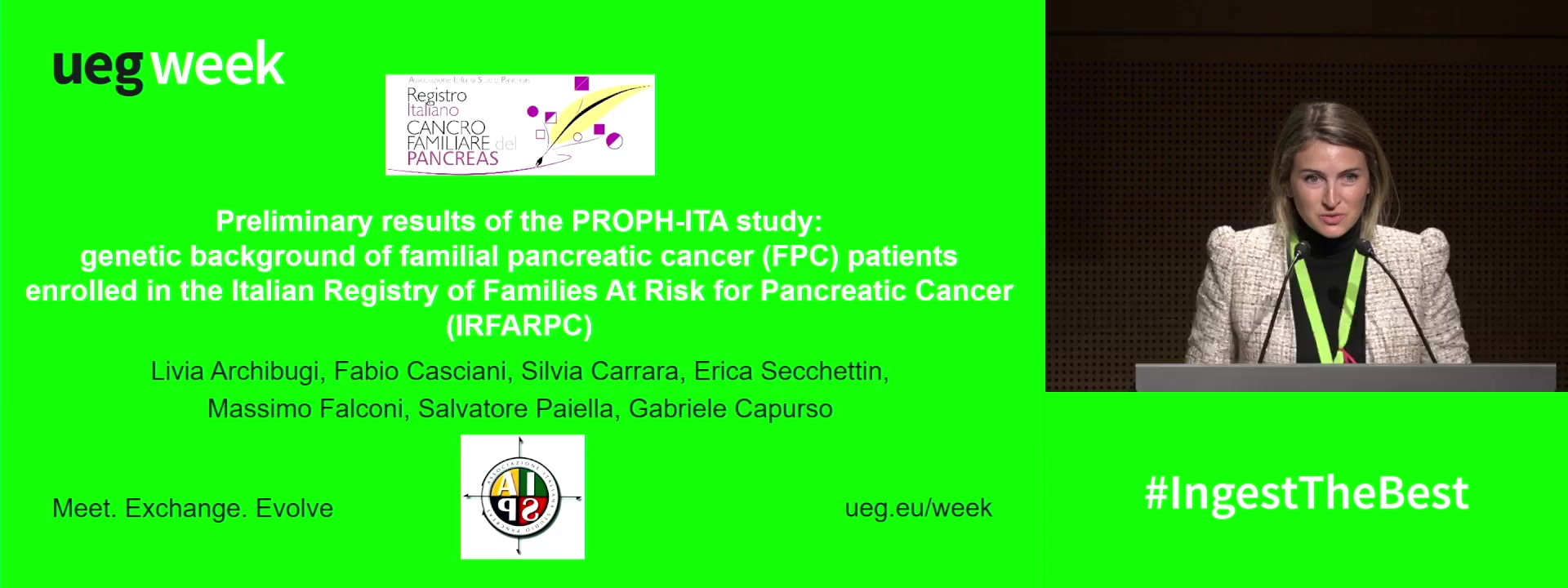 PRELIMINARY RESULTS OF THE PROPH-ITA STUDY: GENETIC BACKGROUND OF FAMILIAL PANCREATIC CANCER (FPC) PATIENTS ENROLLED IN THE ITALIAN REGISTRY OF FAMILIES AT RISK FOR PANCREATIC CANCER (IRFARPC)