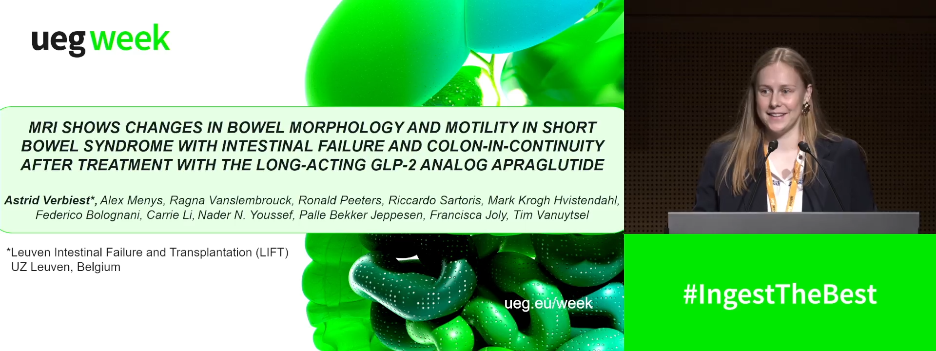 MAGNETIC RESONANCE IMAGING (MRI) SHOWS CHANGES IN BOWEL MORPHOLOGY AND MOTILITY IN SHORT BOWEL SYNDROME WITH INTESTINAL FAILURE (SBS-IF) AND COLON-IN-CONTINUITY (CIC) AFTER TREATMENT WITH THE LONG-ACTING GLUCAGON-LIKE PEPTIDE-2 (GLP-2) ANALOG APRAGLUTIDE