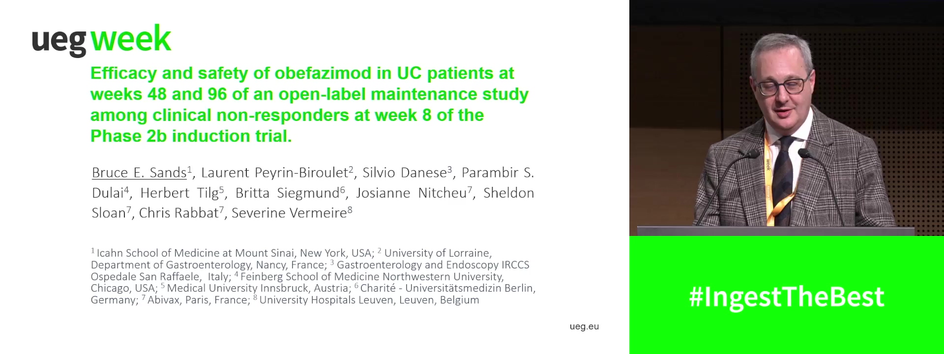 EFFICACY AND SAFETY OF OBEFAZIMOD IN UC PATIENTS AT WEEK 48 OF AN OPEN-LABEL MAINTENANCE STUDY AMONG CLINICAL NON-RESPONDERS AT WEEK 8 OF THE PHASE 2B INDUCTION TRIAL