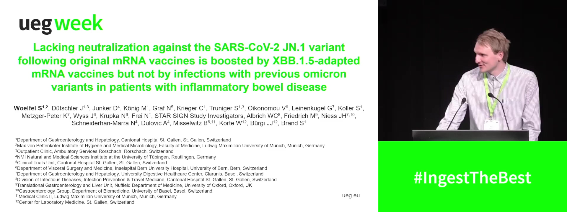 LACKING NEUTRALIZATION AGAINST THE SARS-COV-2 JN.1 VARIANT FOLLOWING ORIGINAL MRNA VACCINES IS BOOSTED BY XBB.1.5-ADAPTED MRNA VACCINES BUT NOT BY INFECTIONS WITH PREVIOUS OMICRON VARIANTS IN PATIENTS WITH INFLAMMATORY BOWEL DISEASE (STAR SIGN STUDY): A P