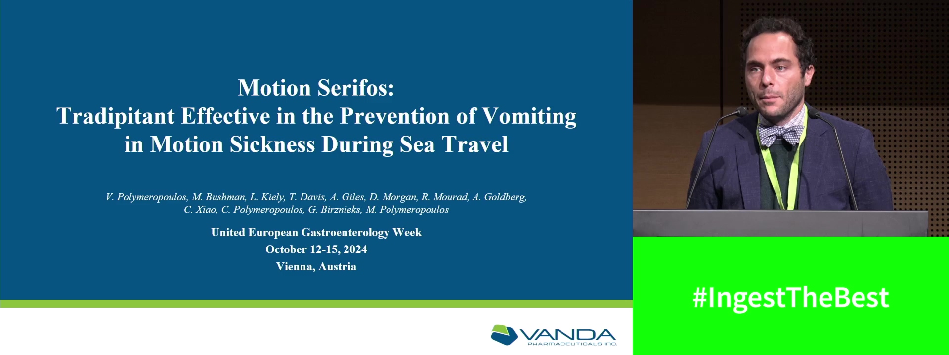 MOTION SERIFOS: TRADIPITANT EFFECTIVE IN THE PREVENTION OF VOMITING IN MOTION SICKNESS DURING SEA TRAVEL