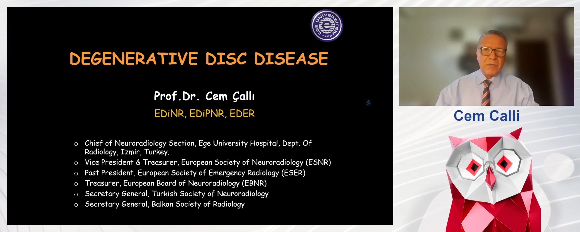 Imaging of degenerative spine