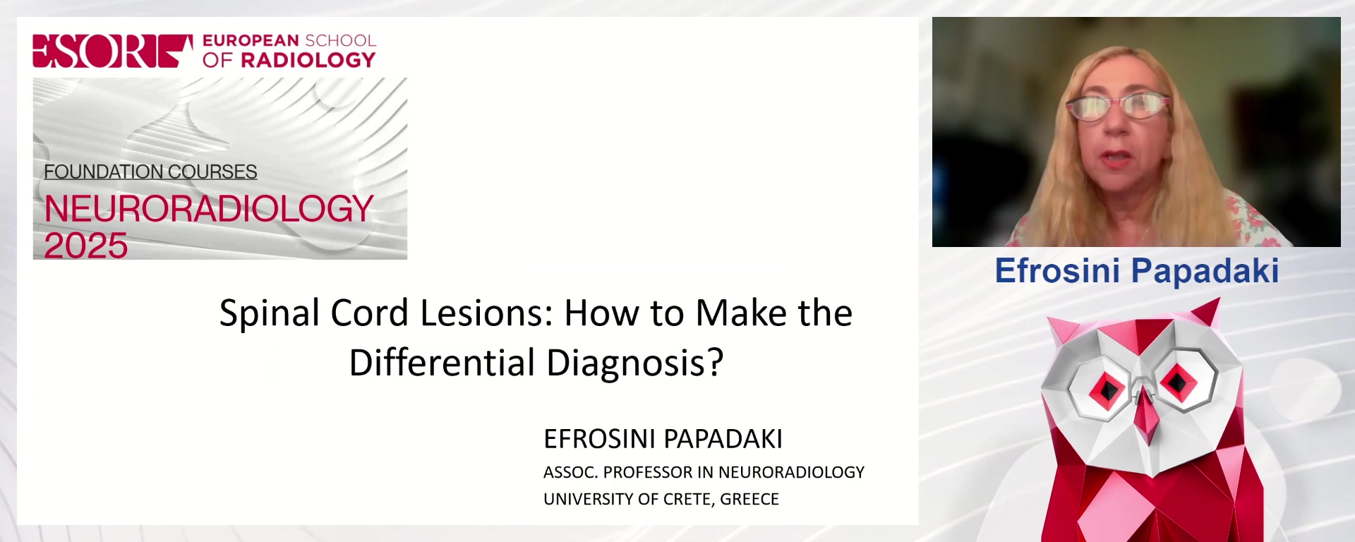 Spinal cord lesions: how to make the differential diagnosis?