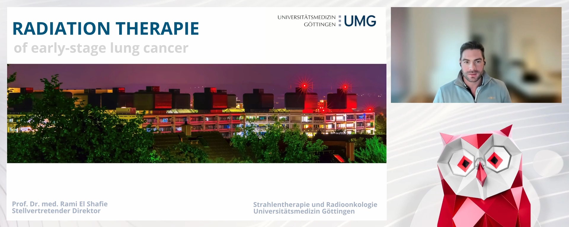 Radiation therapy of early stage lung cancer