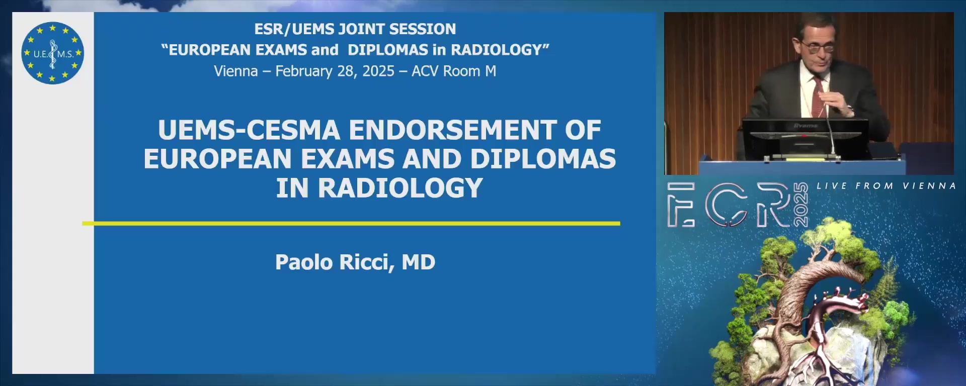 UEMS-CEMSA endorsement of European exams and diplomas in radiology