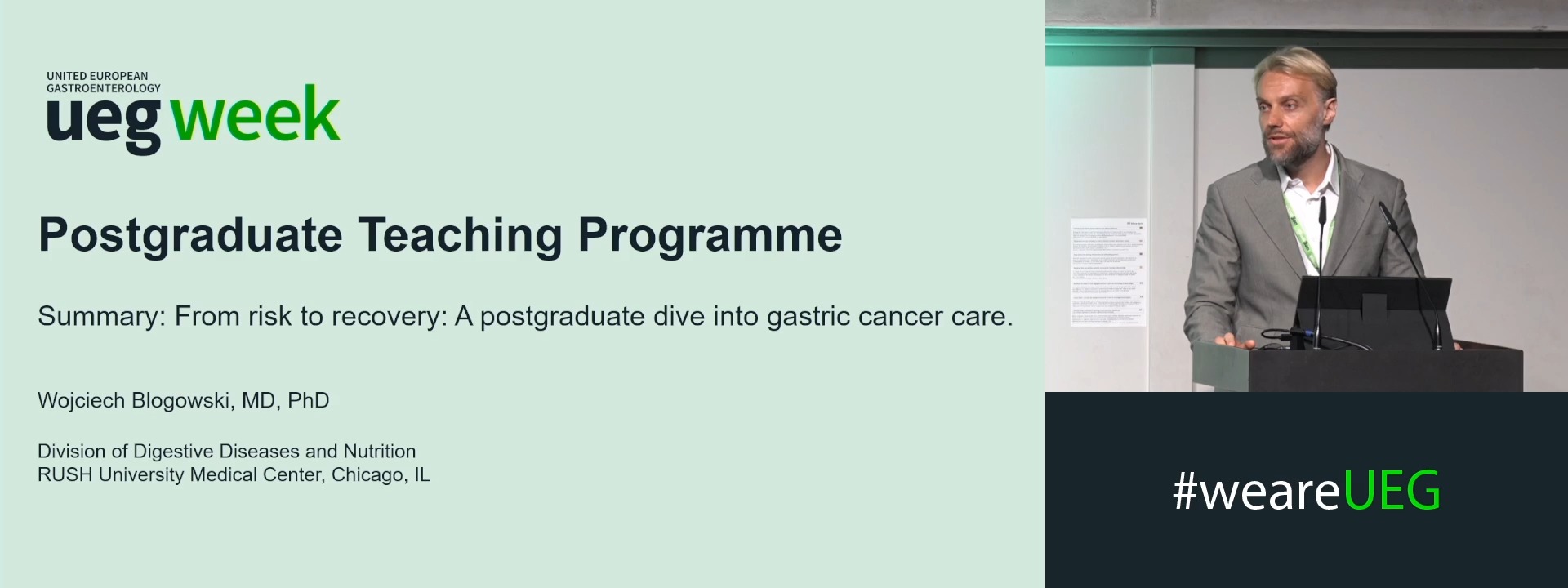 Summary: From risk to recover - A postgraduate dive into gastric cancer care