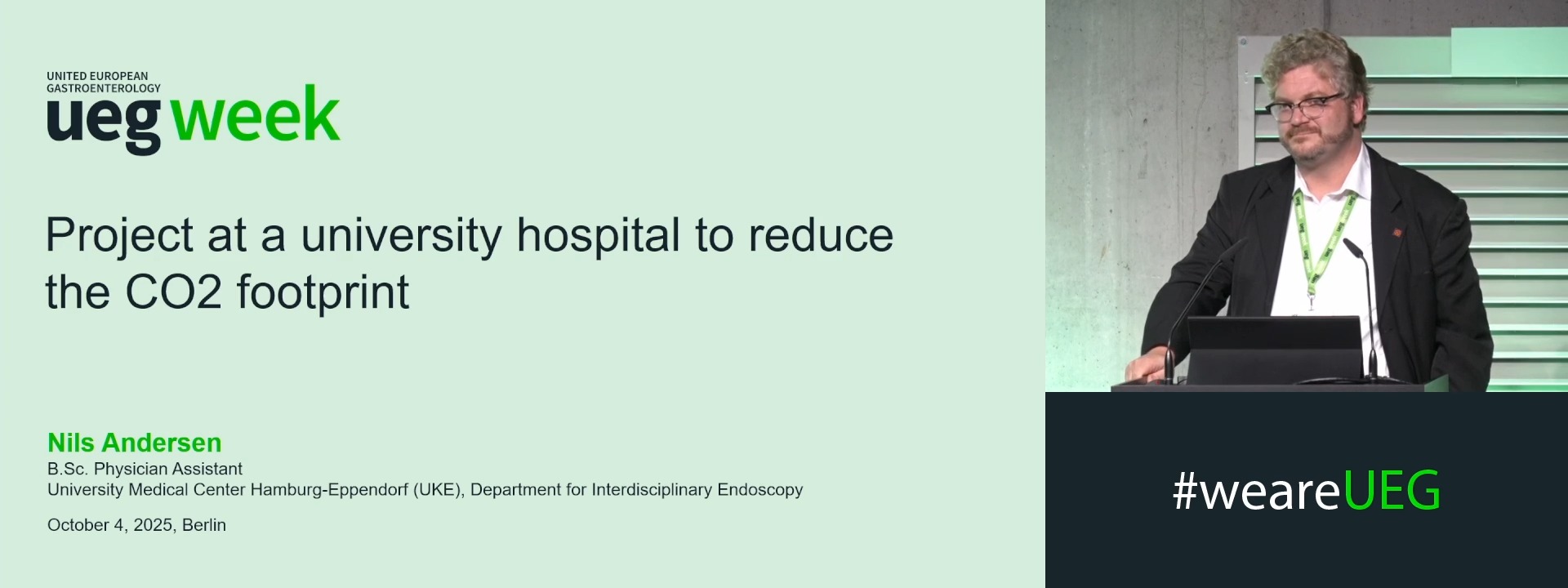 Project at a university hospital to reduce the CO2 footprint