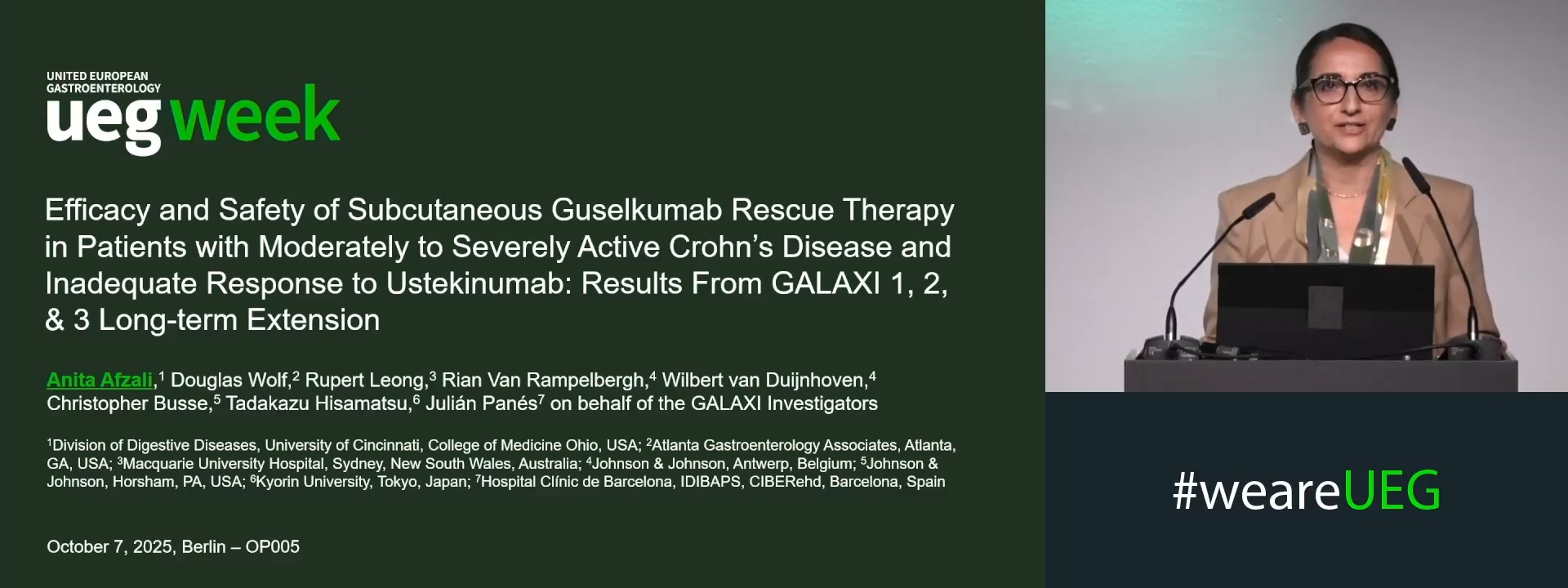EFFICACY AND SAFETY OF SUBCUTANEOUS GUSELKUMAB RESCUE THERAPY IN PATIENTS WITH MODERATELY TO SEVERELY ACTIVE CROHN’S DISEASE AND INADEQUATE RESPONSE TO USTEKINUMAB: RESULTS FROM GALAXI 1, 2, &AMP; 3 LONG-TERM EXTENSION