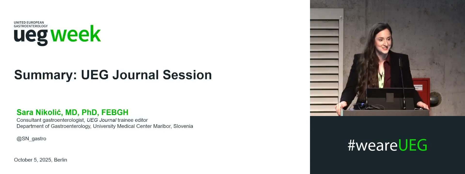Summary: UEG Journal Session