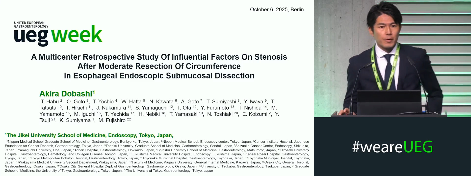 A MULTICENTER RETROSPECTIVE STUDY OF INFLUENTIAL FACTORS ON STENOSIS AFTER MODERATE RESECTION OF CIRCUMFERENCE IN ESOPHAGEAL ENDOSCOPIC SUBMUCOSAL DISSECTION