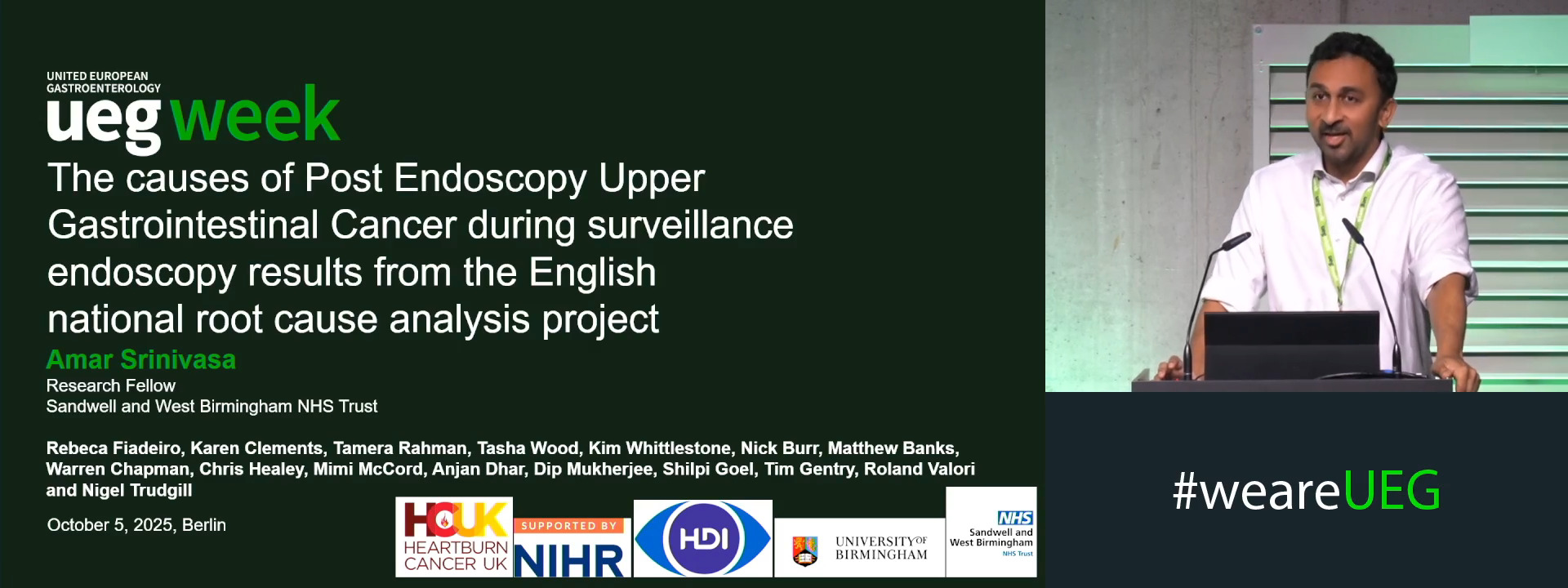 THE CAUSES OF POST ENDOSCOPY UPPER GASTROINTESTINAL CANCER DURING SURVEILLANCE ENDOSCOPY: RESULTS FROM THE ENGLISH NATIONAL ROOT CAUSE ANALYSIS PROJECT