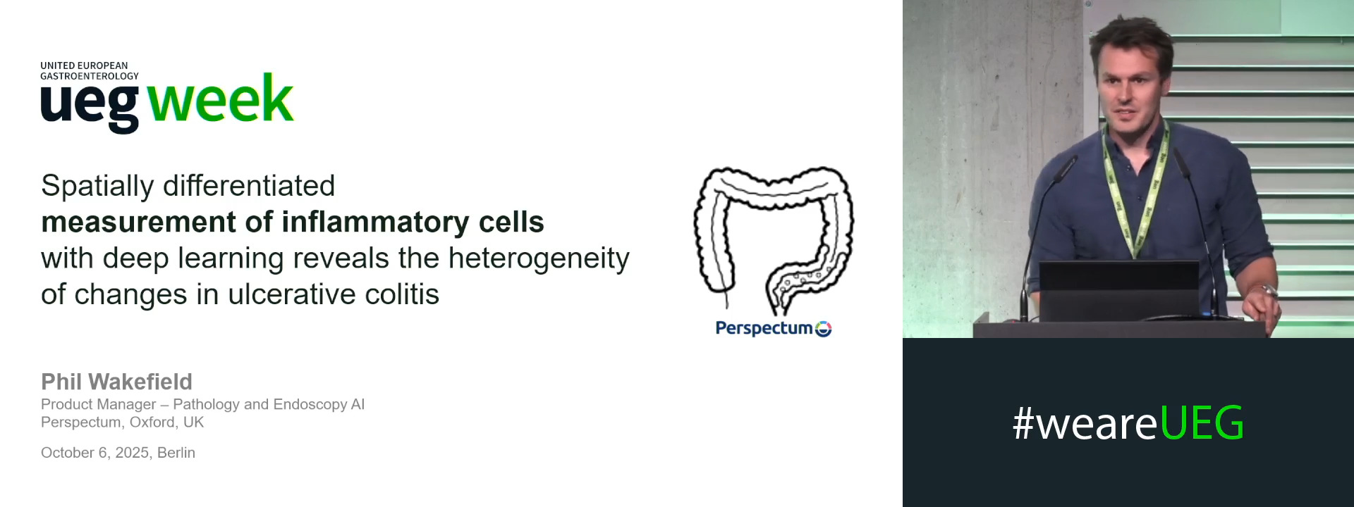 SPATIALLY DIFFERENTIATED MEASUREMENT OF INFLAMMATORY CELLS WITH DEEP LEARNING REVEALS THE HETEROGENEITY OF CHANGES IN ULCERATIVE COLITIS