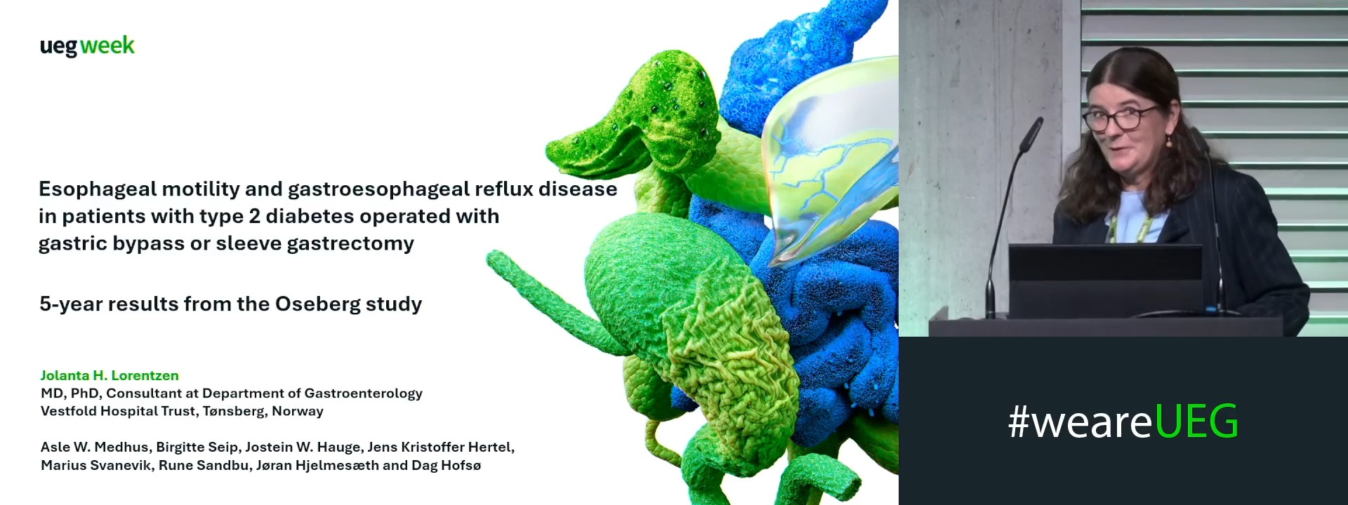 ESOPHAGEAL MOTILITY AND GASTROESOPHAGEAL REFLUX DISEASE IN PATIENTS WITH TYPE 2 DIABETES OPERATED WITH GASTRIC BYPASS OR SLEEVE GASTRECTOMY, 5-YEAR RESULTS FROM THE OSEBERG STUDY