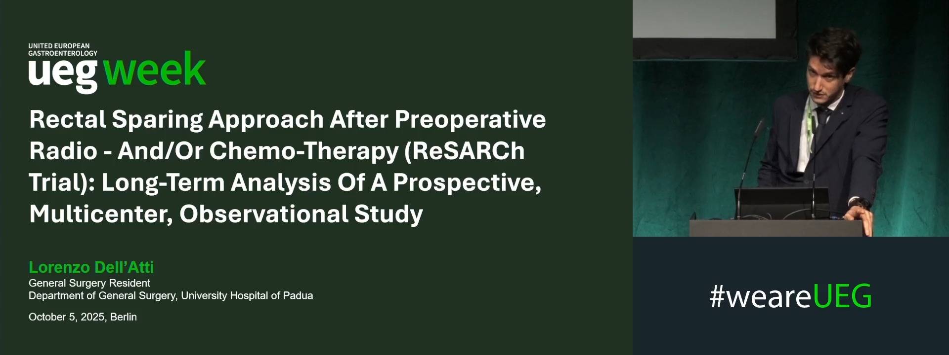 RECTAL SPARING APPROACH AFTER PREOPERATIVE RADIO - AND/OR CHEMO-THERAPY (RESARCH TRIAL): LONG-TERM ANALYSIS OF A PROSPECTIVE, MULTICENTER, OBSERVATIONAL STUDY