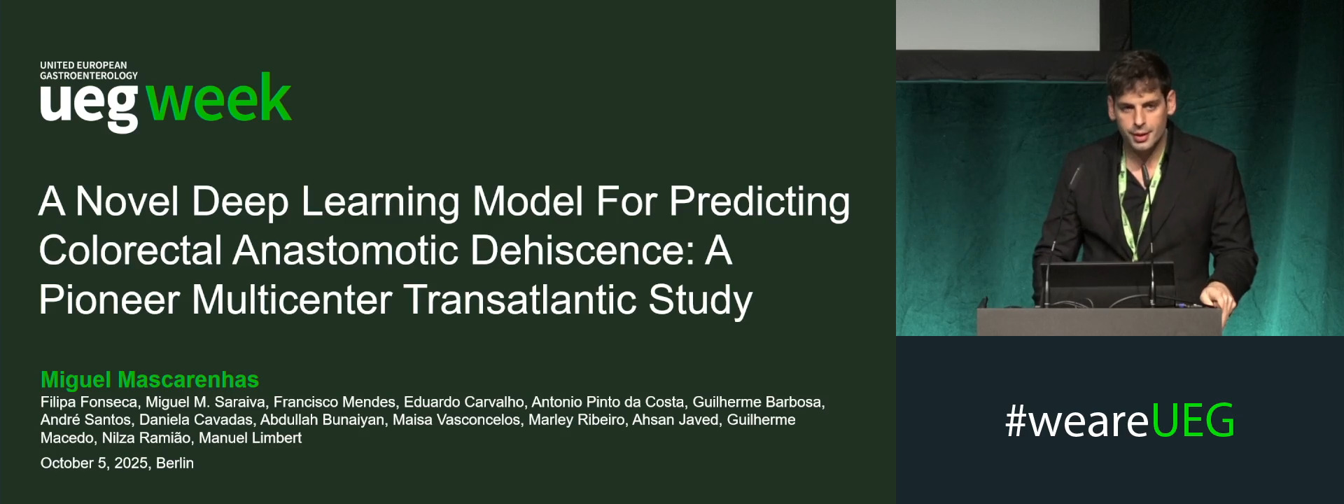 A NOVEL DEEP LEARNING MODEL FOR PREDICTING COLORECTAL ANASTOMOTIC DEHISCENCE: A PIONEER MULTICENTER TRANSATLANTIC STUDY