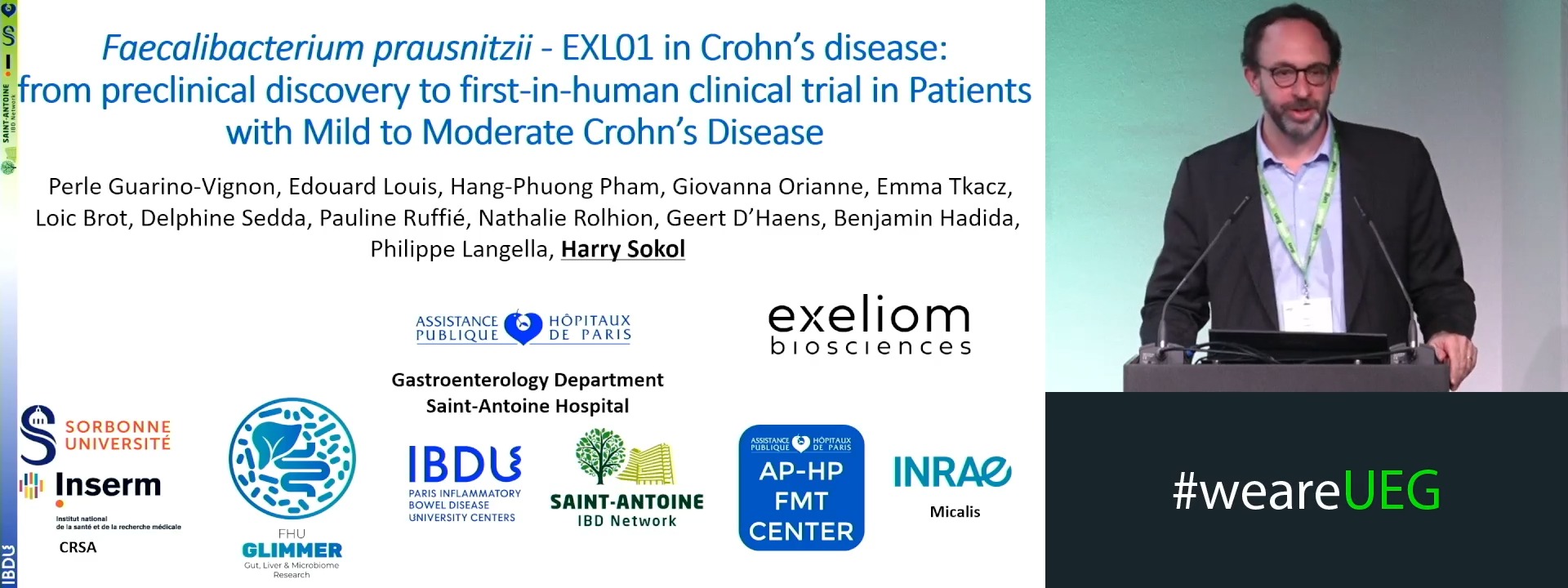FAECALIBACTERIUM PRAUSNITZII - EXL01 IN CROHN’S DISEASE: FROM PRECLINICAL DISCOVERY TO FIRST-IN-HUMAN CLINICAL TRIAL IN PATIENTS WITH MILD TO MODERATE CROHN’S DISEASE