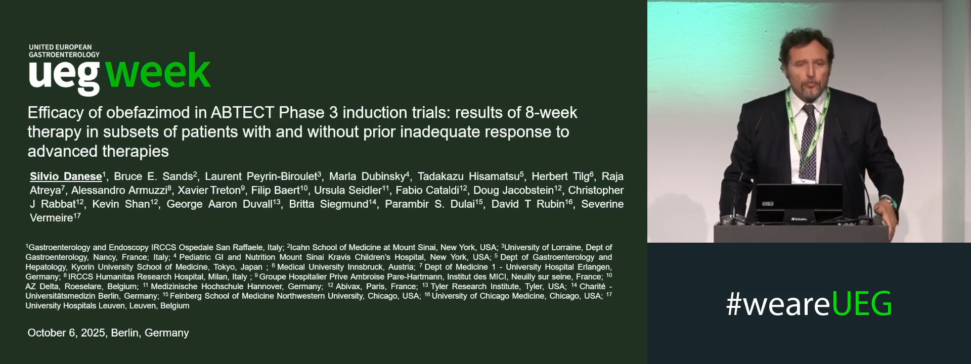 EFFICACY OF OBEFAZIMOD IN ABTECT PHASE 3 INDUCTION TRIALS: RESULTS OF 8-WEEK THERAPY IN SUBSETS OF PATIENTS WITH AND WITHOUT PRIOR INADEQUATE RESPONSE TO ADVANCED THERAPIES
