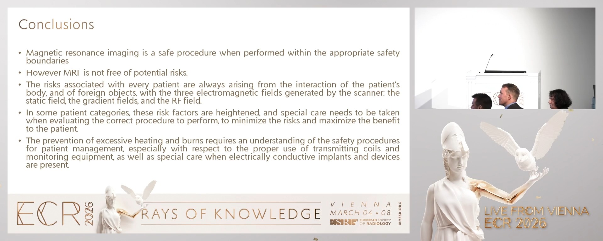 Panel discussion: How to improve MR safety in a multidisciplinary environment? What are the roles of each occupational group in MR safety management?