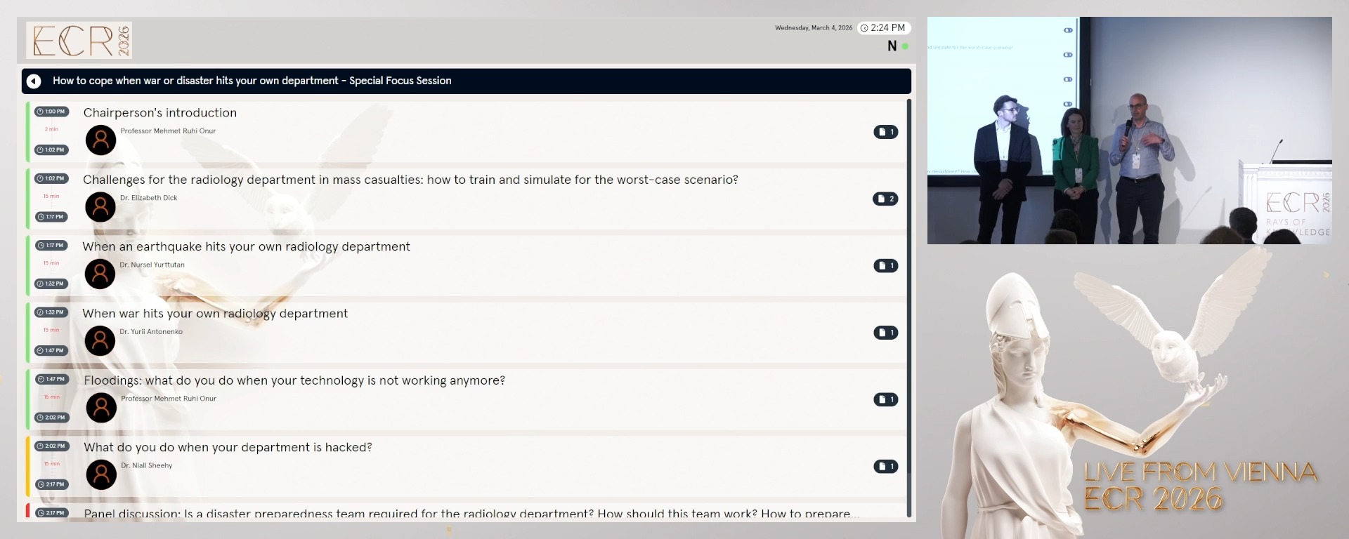 Panel discussion: Is a disaster preparedness team required for the radiology department? How should this team work? How to prepare for the future?