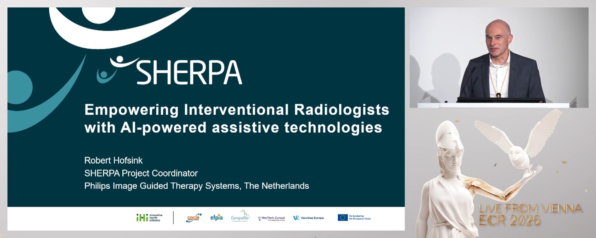 Empowering interventional radiologists with AI-powered assistive technologies: the Smart Human-centred Effortless support for Professional clinical Applications (SHERPA) project