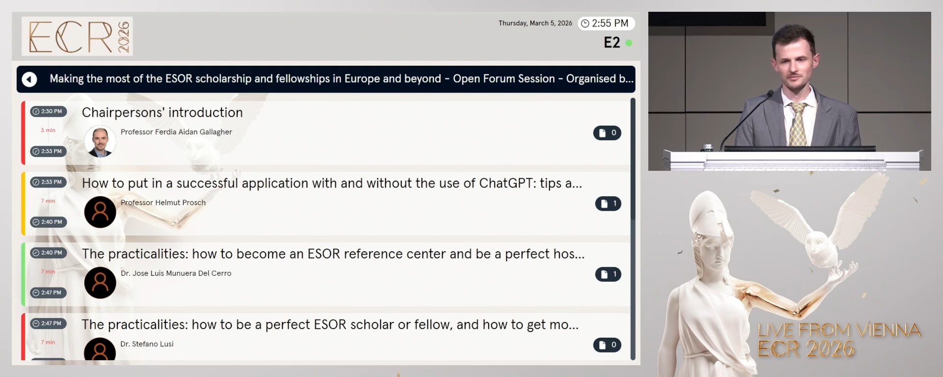 The practicalities: how to be a perfect ESOR scholar or fellow, and how to get most out of my stay