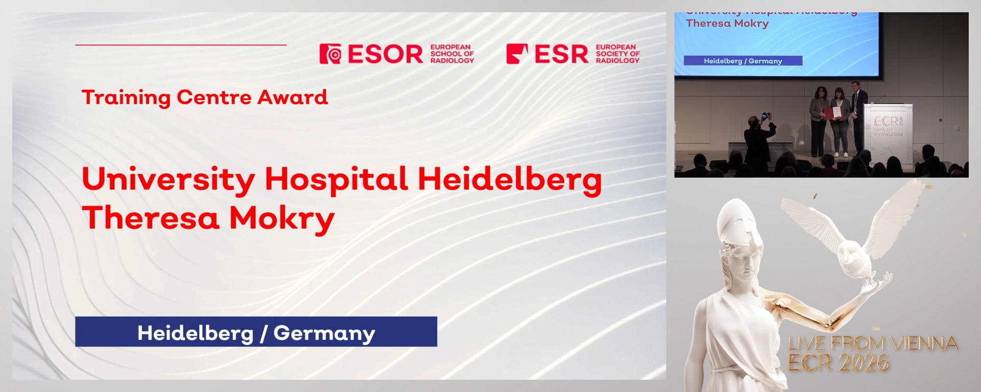 Award of the certificate of appreciation to ESOR reference centre