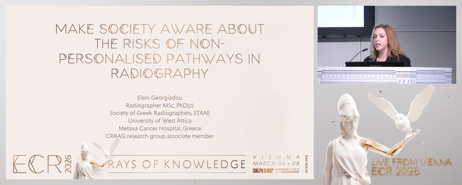 Make society aware about the risks of non-personalised pathways in radiography