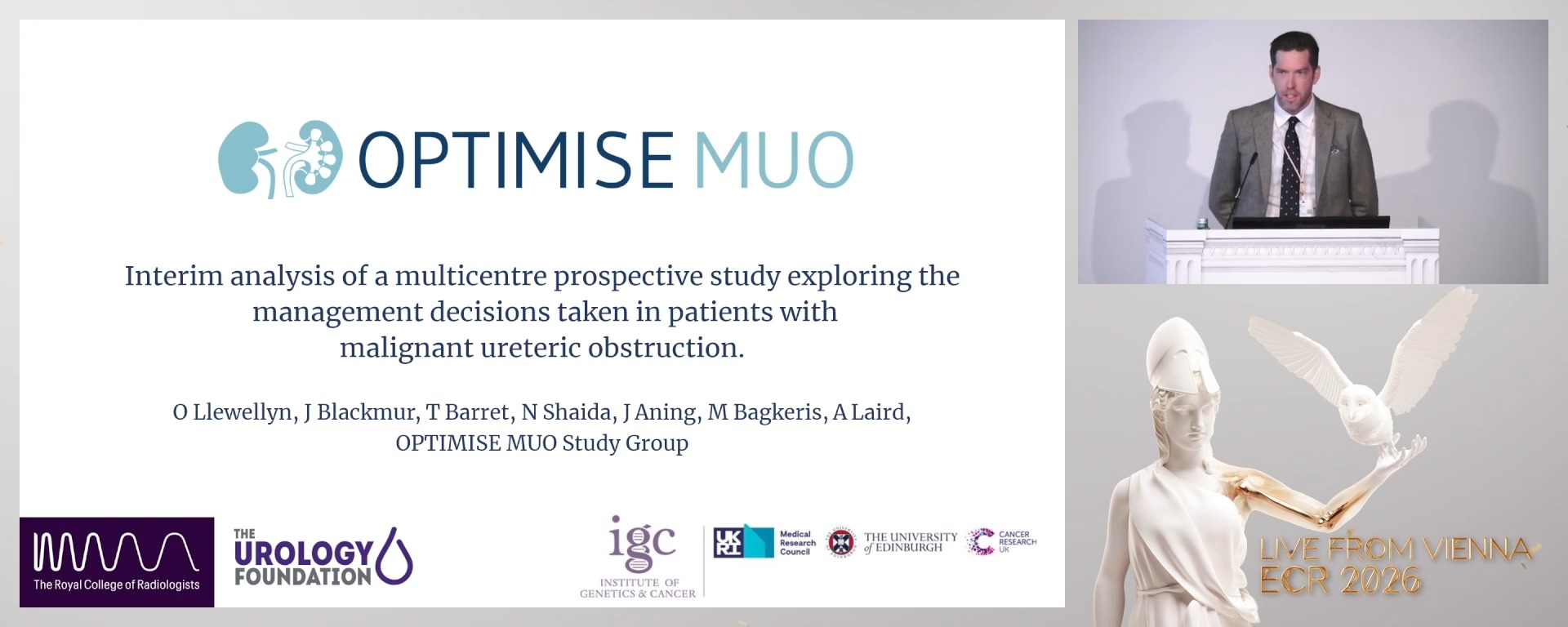 Prospective Multicentre Study investigating the management of patients with Malignant Ureteric Obstruction (OPTIMISE MUO) interim analysis of a multi-centre prospective observational study