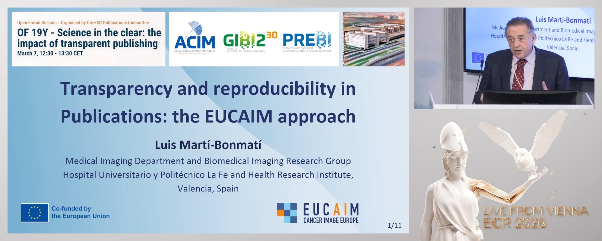 Transparency and reproducibility: EUCAIM Project