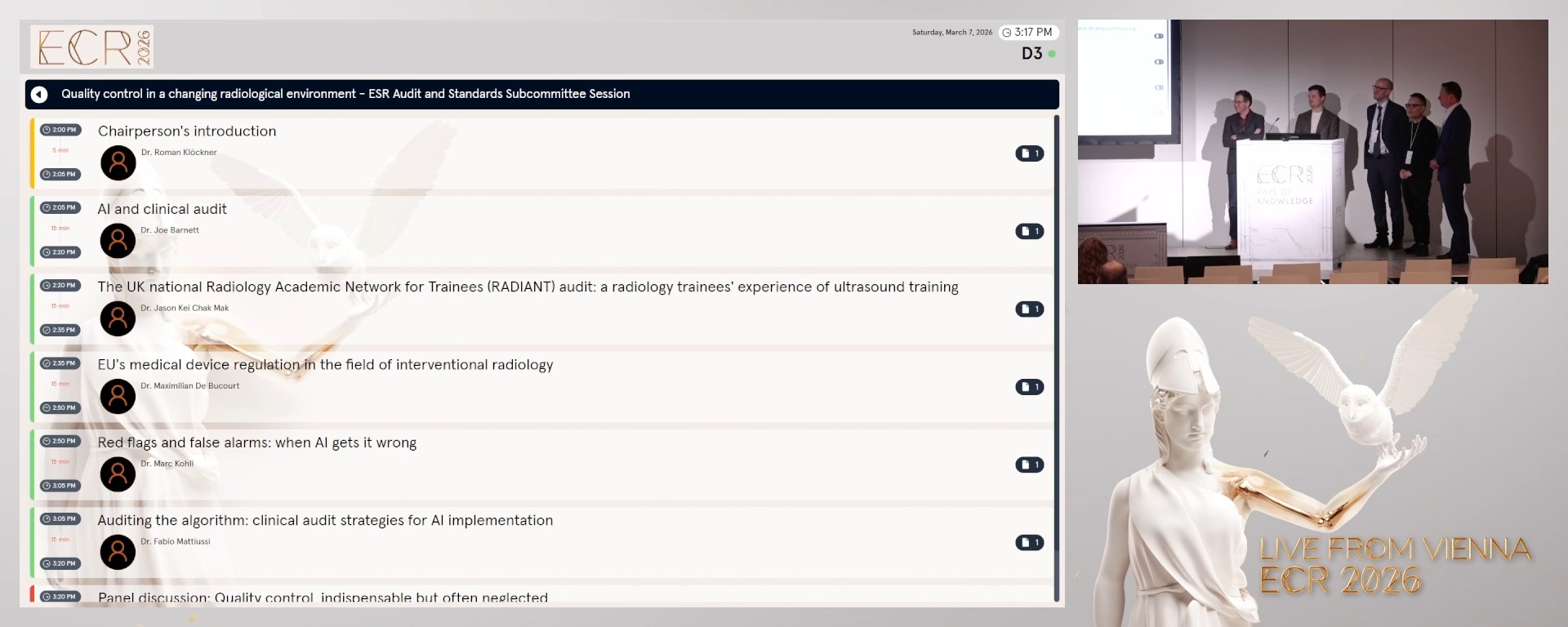 Panel discussion: Quality control, indispensable but often neglected