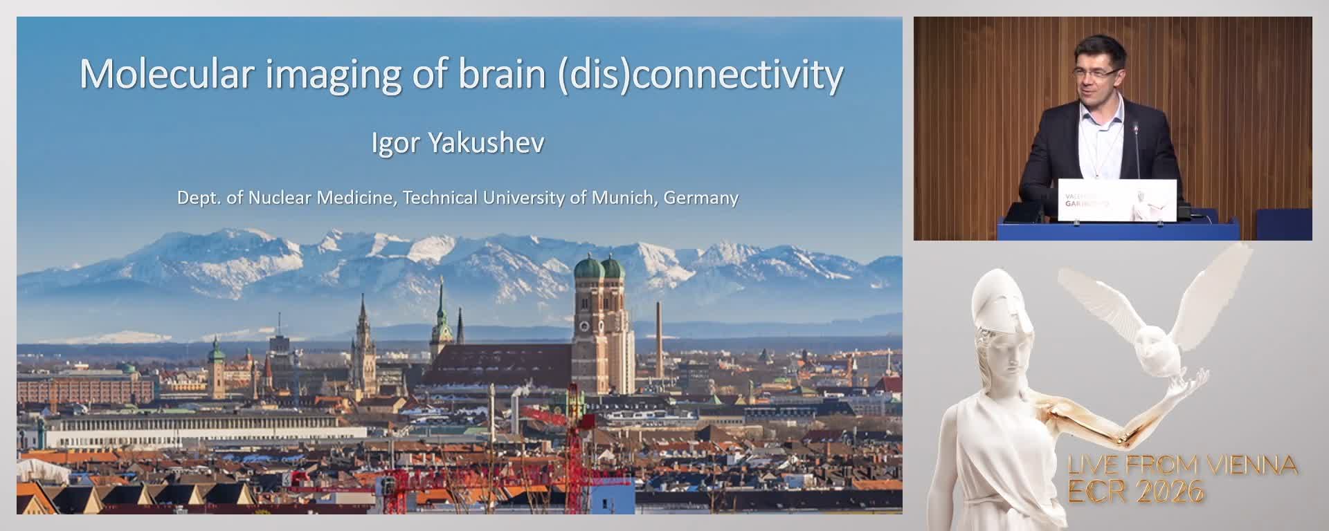 Molecular imaging of brain disconnectivity