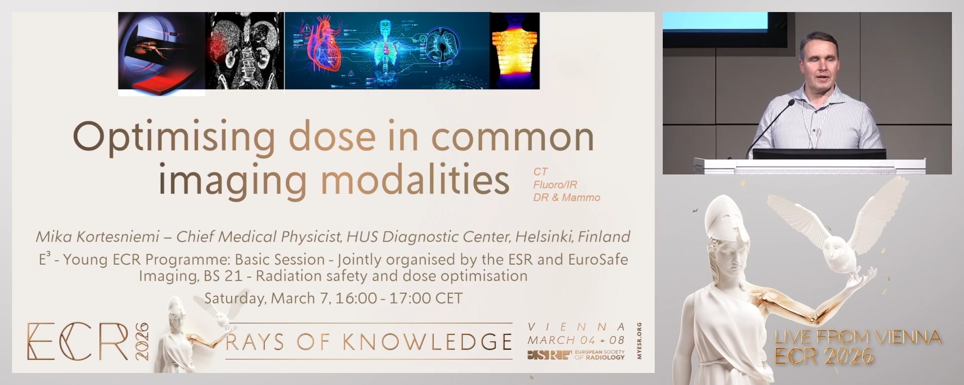 Optimising dose in common imaging modalities