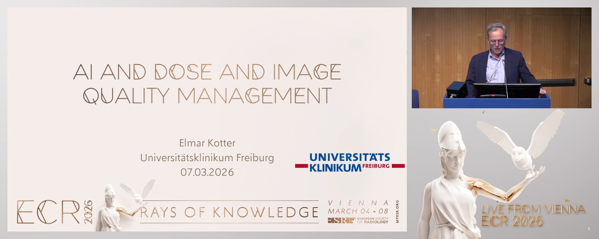 Coupling dose management and image quality management for AI-based radiological imaging